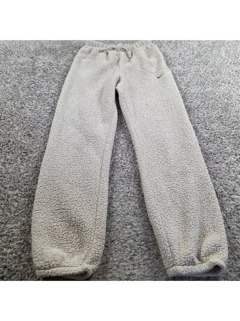 Nike Pants Womens Medium Beige Therma-Fit Fuzzy Sherpa Fleece Soft